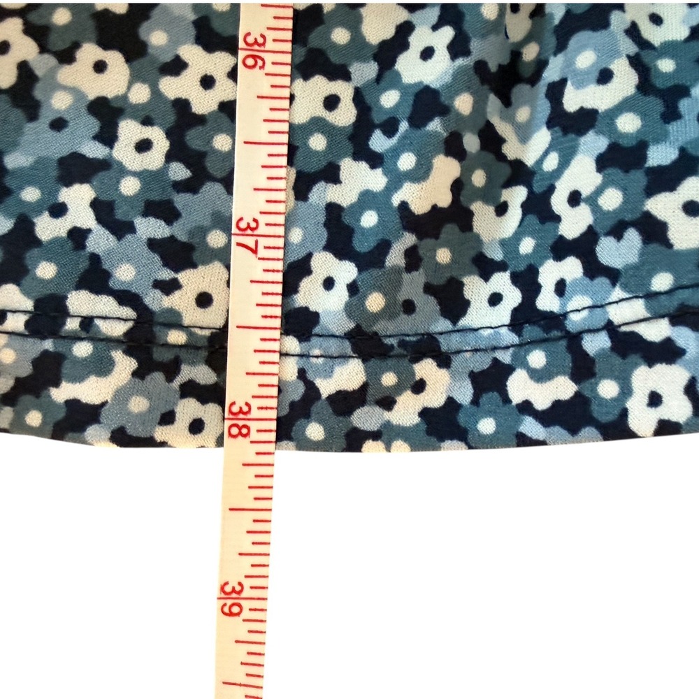 MICHAEL Michael Kors Blue/White Floral Cutout Fit & Flare Short Sleeve Dress - Picture 8 of 8